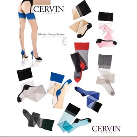 CERVIN Bas Seduction couture bicolore