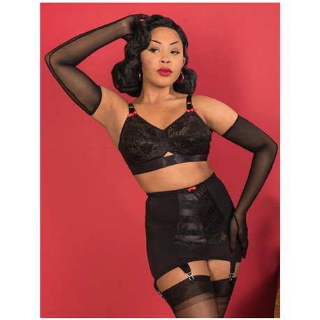 Discover Timeless Elegance with our Black Satin Bullet Bra - What Katie Did