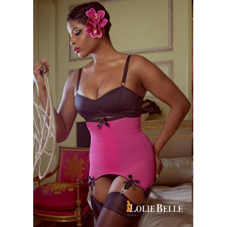 50's Corset Full body girdle rose pink new suspenders burlesque