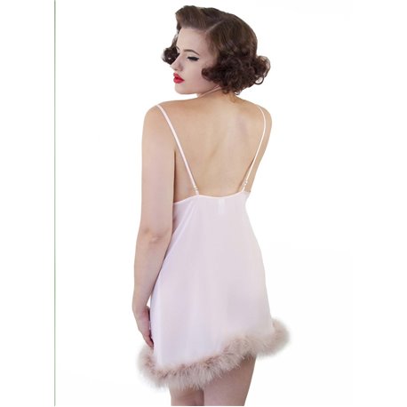 BP018 Bettie Page Ostrich Feather Babydoll