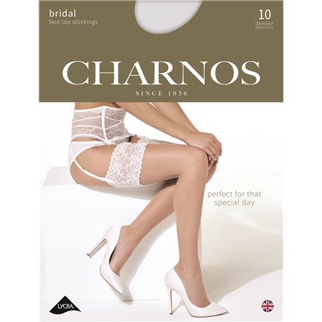 CHARNOS BRIDAL LACE TOP STOCKINGS
